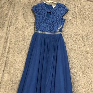 Blue fluffy dress size 8